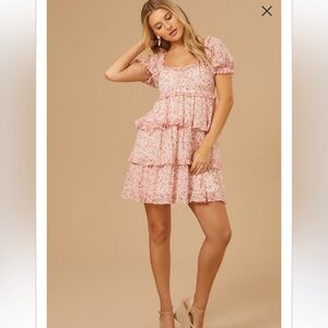 New with tags altard state melody tiered ruffle dress